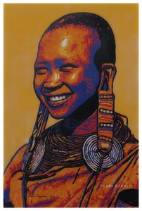 Fröhliches afrikanisches Lächeln