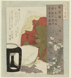 Pflaumenblüte aus Osaka (Eine Serie für die Hanazono Dichtervereinigung) von Totoya Hokkei