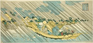 Der Sumida-Fluss in der Provinz Musashi (Musashi Sumidagawa), aus der Serie "Berühmte Orte in den Provinzen (Shokoku meisho)" von Totoya Hokkei