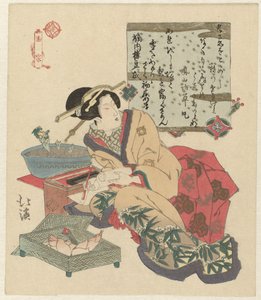 Frau schreibt einen Brief von Totoya Hokkei