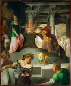 Hyante und Climene opfern der Venus von Toussaint Dubreuil
