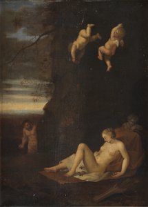 Satyr beobachtet schlafende Nymphe, Antiope