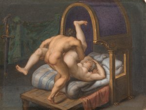 Die Nymphe Syrinx verfolgt von Pan