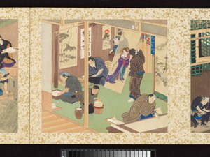 Handwerker, Schönheiten und jährliche Ereignisse von Toyohara Kunichika