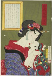 Mädchen (Kimusume), aus der Serie "Spiegel der blühenden Menschlichkeit (Kaika ninjo kagami)"