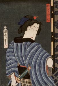 Der Schauspieler Ichimura Kakitsu IV. als Dakki no Ohyaku von Toyohara Kunichika