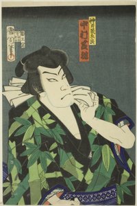 Der Schauspieler Nakamura Shikan IV als Jinriki Tamigoro von Toyohara Kunichika
