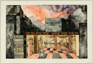 Bühnenbild für die Tragödie Die Nibelungen von Friedrich Hebbel, ca. 1934 von Traugott Müller
