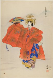 Hagoromo, aus der Serie "Hundert No-Dramen (Nogaku hyakuban)" von Tsukioka Kogyo