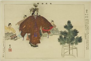 Hagoromo, aus der Serie "Bilder von No-Aufführungen (Nogaku Zue)" von Tsukioka Kogyo