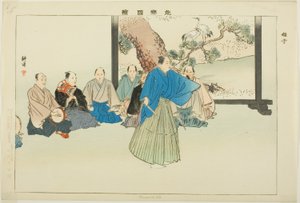 Hayashiko, aus der Serie "Bilder von No-Aufführungen (Nogaku Zue)" von Tsukioka Kogyo