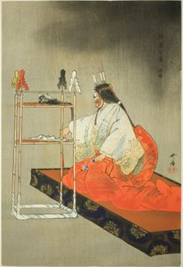 Kanehira, aus der Serie "Hundert No-Dramen (Nogaku hyakuban)" von Tsukioka Kogyo