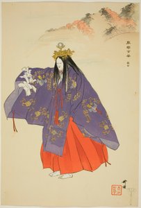 Tatsuta, aus der Serie "Hundert No-Dramen (Nogaku hyakuban)" von Tsukioka Kogyo
