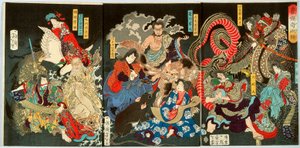 Ein Wettbewerb unter mächtigen Magiern von Tsukioka Yoshitoshi