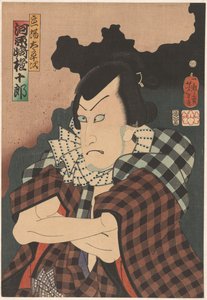 Kabuki-Schauspieler als der Bösewicht Tateba no Taheji von Tsukioka Yoshitoshi