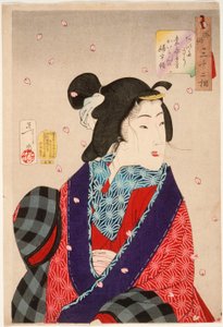 Der Wunsch, jemanden zu treffen: Eine Kurtisane aus der Kaei-Zeit (1848-1853) von Tsukioka Yoshitoshi