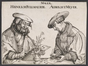Porträt von Heinrich Füllmaurer und Albrecht Meyer von Ubekendt tysk 1500 tallet