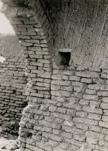 Ruinen einer Kirche in der Wüste, Detail des Pendentifs für die Kuppel, Adindan, Ägypten, Fotografie von Ugo Monneret de Villard von Ugo Monneret de Villard
