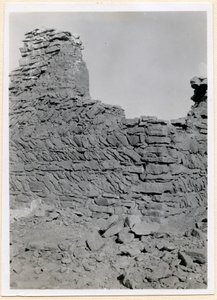 Ruinen der südlichen Kirche, Detail des Mauerwerks, Sabagura, Ägypten, Fotografie von Ugo Monneret de Villard von Ugo Monneret de Villard