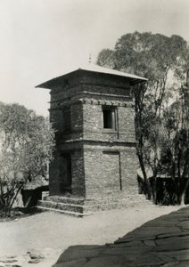 Zweistöckiges quadratisches Gebäude, Axum, Äthiopien, Fotografie von Ugo Monneret de Villard