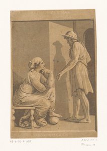 Stehender Mann und sitzende Frau von Ugo da Carpi