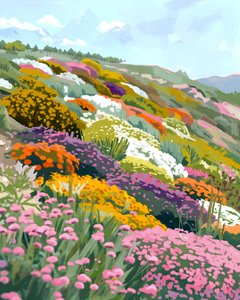 Blütenlandschaft von Uma Gokhale