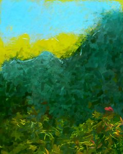 Lebendige Berglandschaft