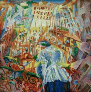 Die Straße tritt ins Haus ein von Umberto Boccioni