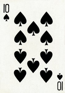 10 der Pik aus einem Kartenspiel von Goodall & Son Ltd. von Unbekannt