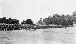 5. Bataillon East Surrey Regiment bei der Parade, Chakrata, 1917