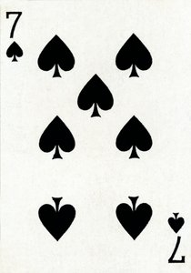 7 der Pik aus einem Kartenspiel von Goodall & Son Ltd., um 1940 von Unbekannt