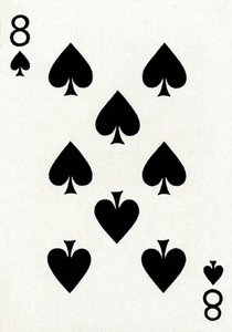8 der Pik aus einem Kartenspiel von Goodall & Son Ltd., ca. 1940 von Unbekannt