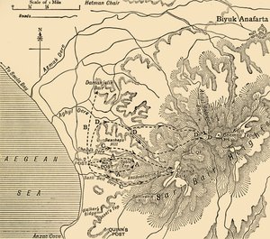 ANZAC-Vormarsch, Gallipoli-Halbinsel, Erster Weltkrieg, 1915, ca. 1920