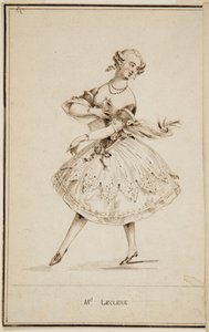 Eine Balletttänzerin, Mademoiselle Leclerc von Unbekannt