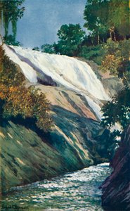 Ein Wasserfall in Tijuca, Rio, 1914 von Unbekannt