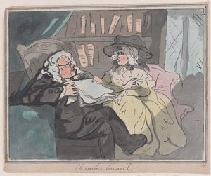Die Meinung eines Beraters, nachdem er sich aus der Praxis zurückgezogen hatte, ca. 1780-94 von Unbekannt