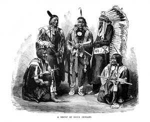 Eine Gruppe von Sioux-Indianern, 1872