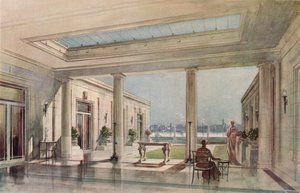 Ein Haus in der Grosvenor Road, Westminster Thames Embankment. G. & A. Gilbert Scott, Architekten, 19. Jahrhundert von Unbekannt