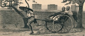 Ein Jinriksha oder chinesische Handkutsche, ca. 1883