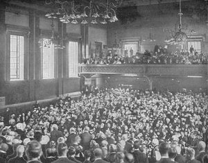 Ein Mai-Treffen, Exeter Hall, London, ca. 1903