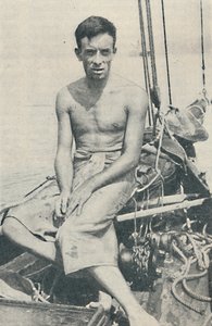 Ein moderner Ulysses. Gerbault fotografiert in Suva, auf den Fidschi-Inseln von Unbekannt