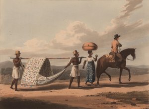 Ein Pflanzer und seine Frau auf einer Reise, 1816 von Unbekannt