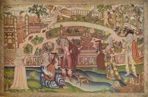 Ein seltenes Petit-Point-Bild aus der Zeit von Charles I., 17. Jahrhundert, 1936 von Unbekannt