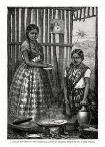 Eine ländliche Küche in den Tierras Calientes, Mexiko, 1877 von Unbekannt