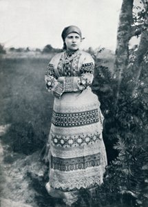Ein russischer Bauer in Tracht, 1912