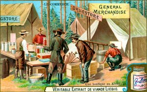 Ein Geschäft in Klondyke, ca. 1900 von Unbekannt