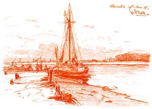 Eine Skizze in Walberswick, 1899 von Unbekannt