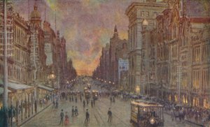 Eine Straße in Melbourne