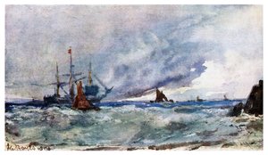 Studie von Himmel und Meer vom Deck eines Schiffes vor Tarifa, 1901
