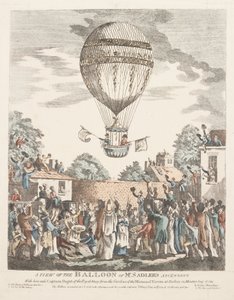 Ansicht des aufsteigenden Ballons von Mr. Sadler